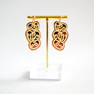 Gold Small Face Earrings