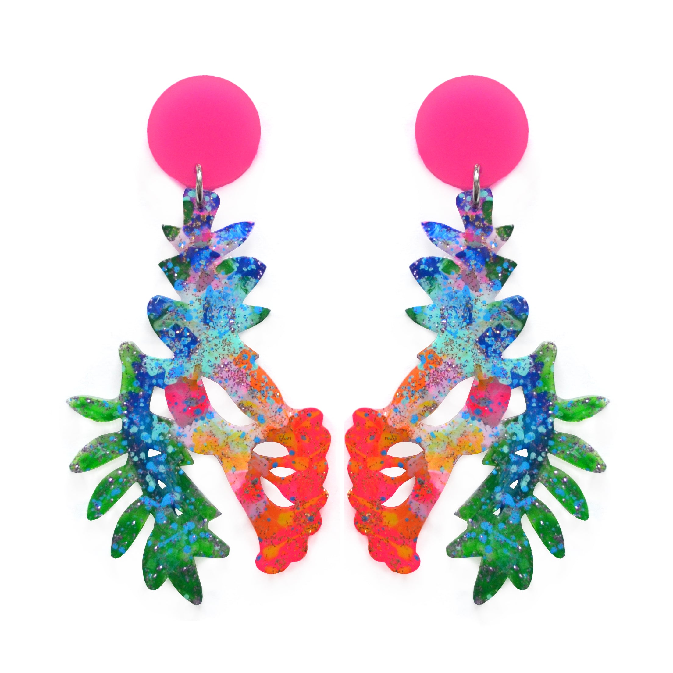 Acrylic resin earrings discount
