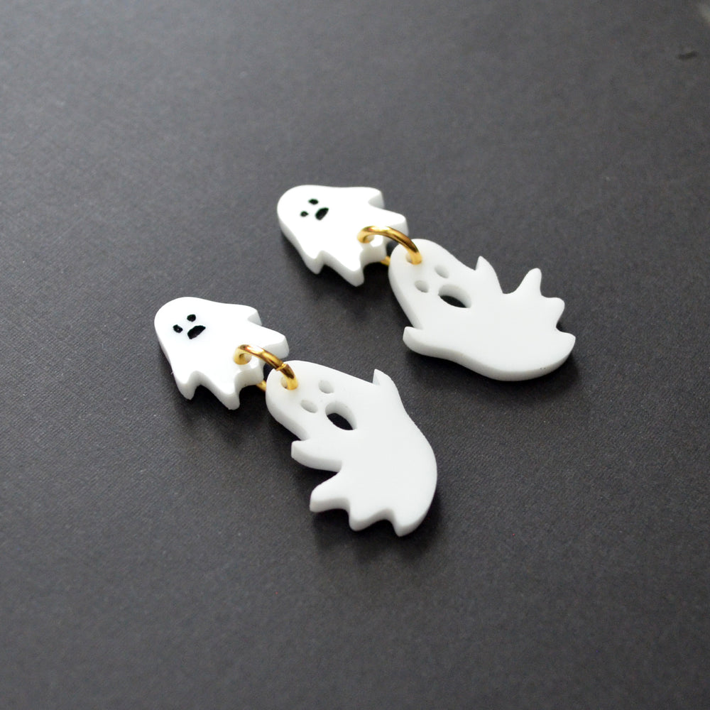 Ghost Studs Halloween Laser Cut Acrylic Earrings