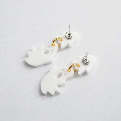 Ghost Studs Halloween Laser Cut Acrylic Earrings