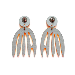 Gold Matisse Statement Earrings, Laser Cut Acrylic Jewelry