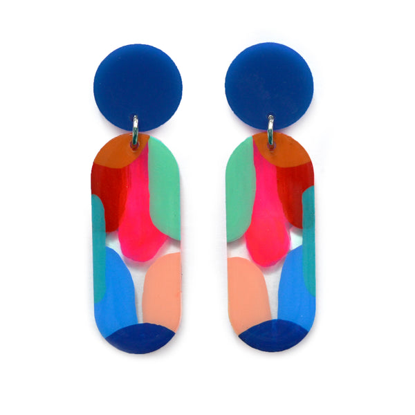 Oval Drop Modern Resin and Laser Cut Earrings – Boo and Boo Factory